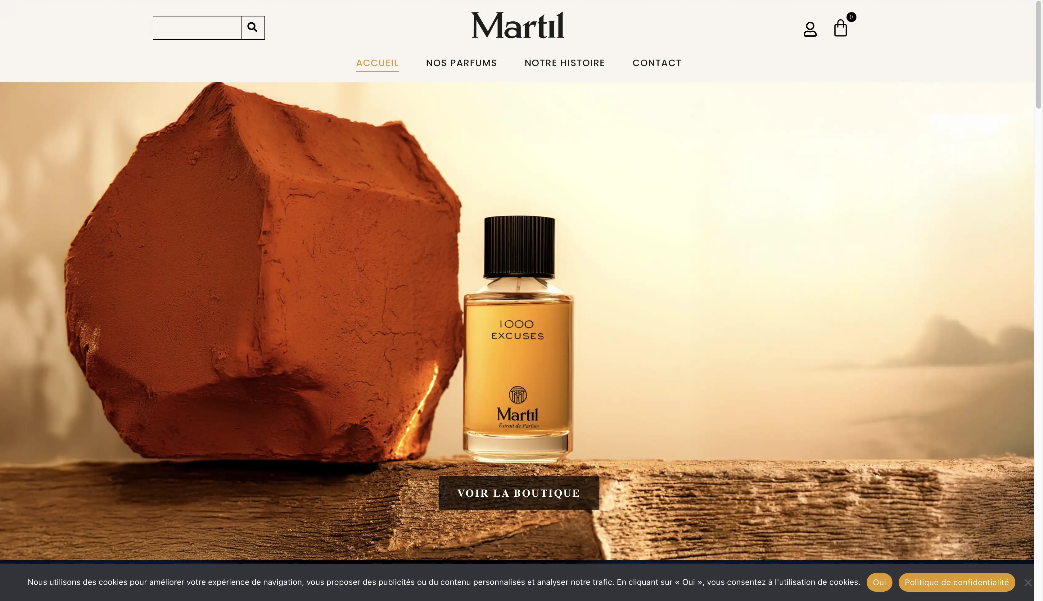 Réalisation Webvisio — Martil Parfums
